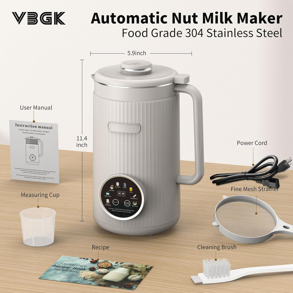 8 in 1 Automatic Nut Milk Maker Machine