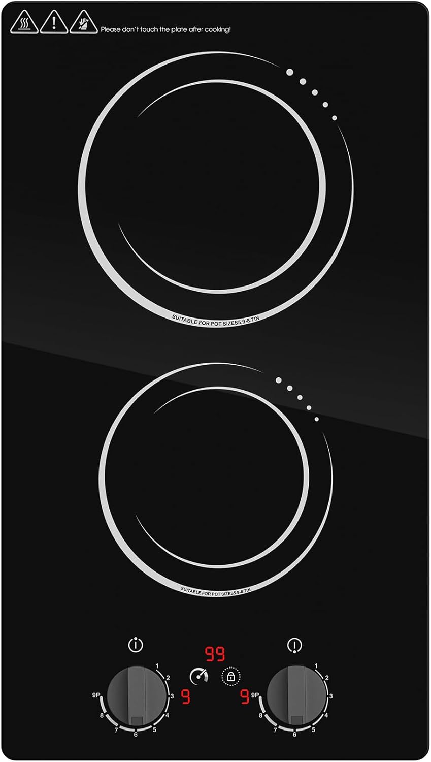 2300W Two Burner Induction Cooktop with LCD Touch Screen