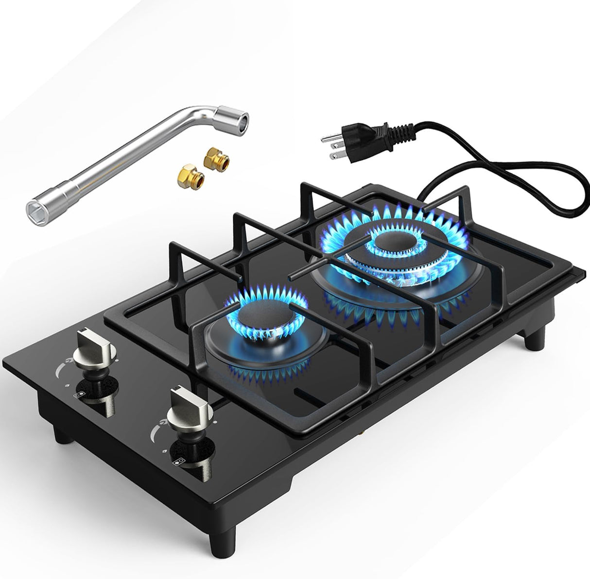 2 Burner Gas Cooktop 12 Inch