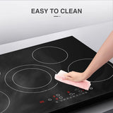 5 Burner Electric Cooktop 30 Inch 7600W Infrared Cooker for Family