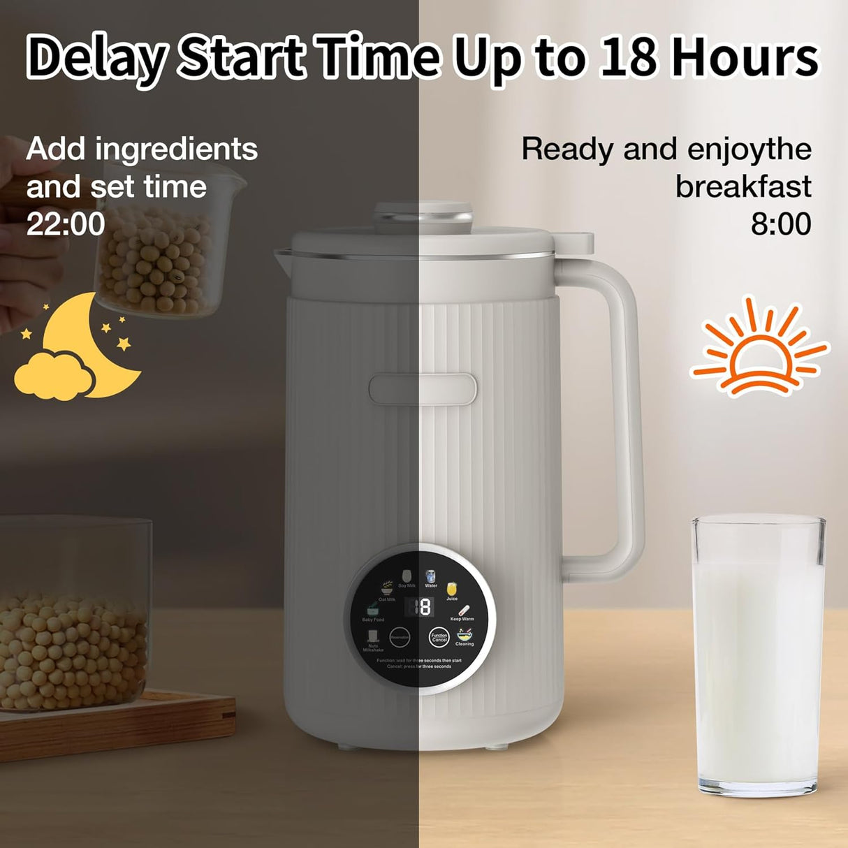 8 in 1 Automatic Nut Milk Maker Machine