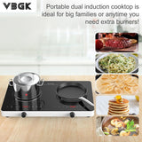 2 Burner Portable Induction Cooktop 12 Inch 2600W