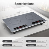 Two Burner Induction Cooktop 24 Inch 4000W