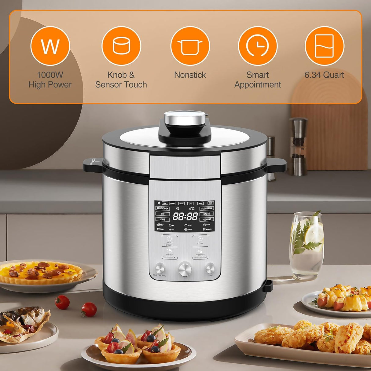 6.3 Quart 14-in-1 Electric Pressure Cooker