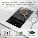 Two Burner Induction Cooktop - 12 Inch Portable Induction Cooktop with 2300W High Power, LED Touch Screen, and 9 Levels Settings