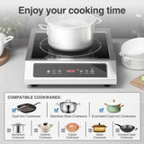 Single Burner Commercial Portable Induction Cooktop 14 Inch 1800W