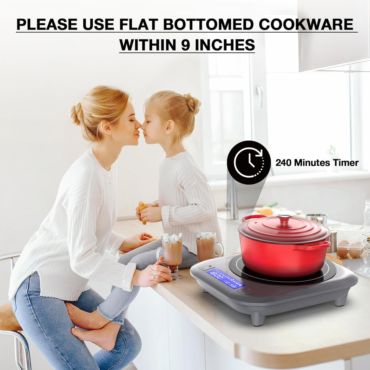 Single Burner Portable Induction Cooktop 1800W