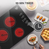 8000W Infrared Cooker 36 Inch 5 Burner Electric Cooktop with Knob Controls