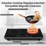 24 Inch Two Burner Induction Cooktop with 4000W Power and LCD Touch Screen for Control