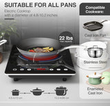 Single Burner Infrared Portable Electric Cooktop 1800W Infrared Cooker