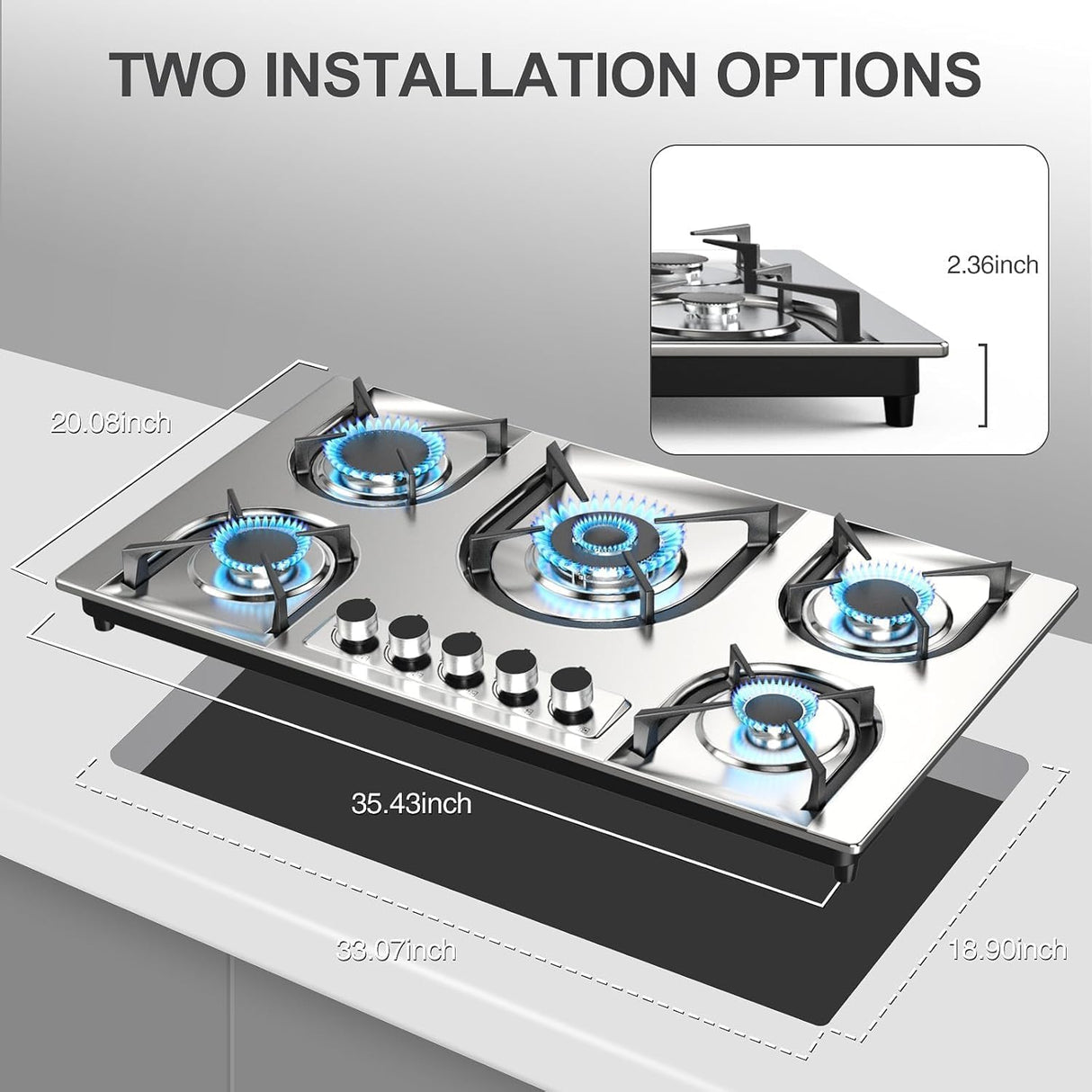 5 Burner Gas Cooktop