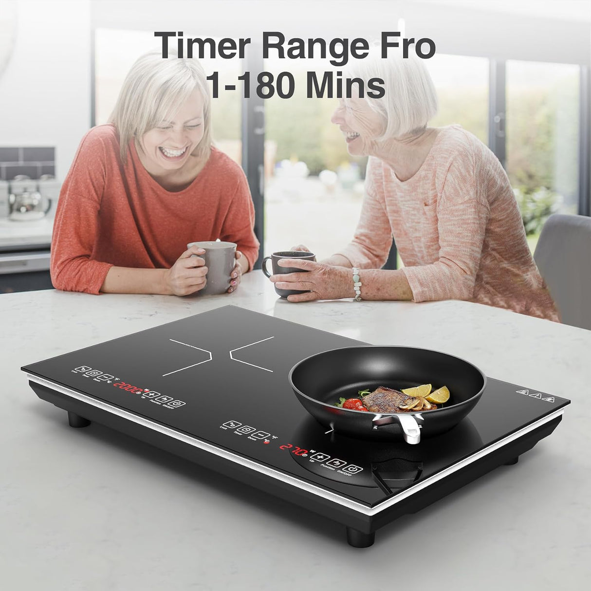 2 Burner Induction Cooktop 24 Inch 4000W