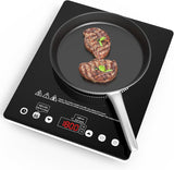 Single Burner Plug in Portable Electric Cooktop 12 Inch 1800W Infrared Cooker