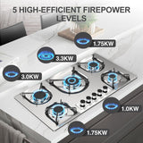 5 Burner Gas Cooktop