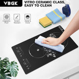 2100W Two Burner Electric Cooktop with Countertop and Built-in Design and 9 Power Levels