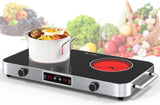 VBGK Two Burner Portable Electric Cooktop 12 Inch 2200W Infrared Cooker