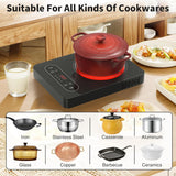 1800W Single Burner Electric Cooktop with LED Touch Control