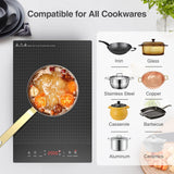 Plug Single Burner Portable Electric Cooktop 12 Inch 2000W Infrared Cooker