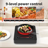 1800W Portable Single Burner Electric Cooktop with LED Touch Control and 9 Power Levels