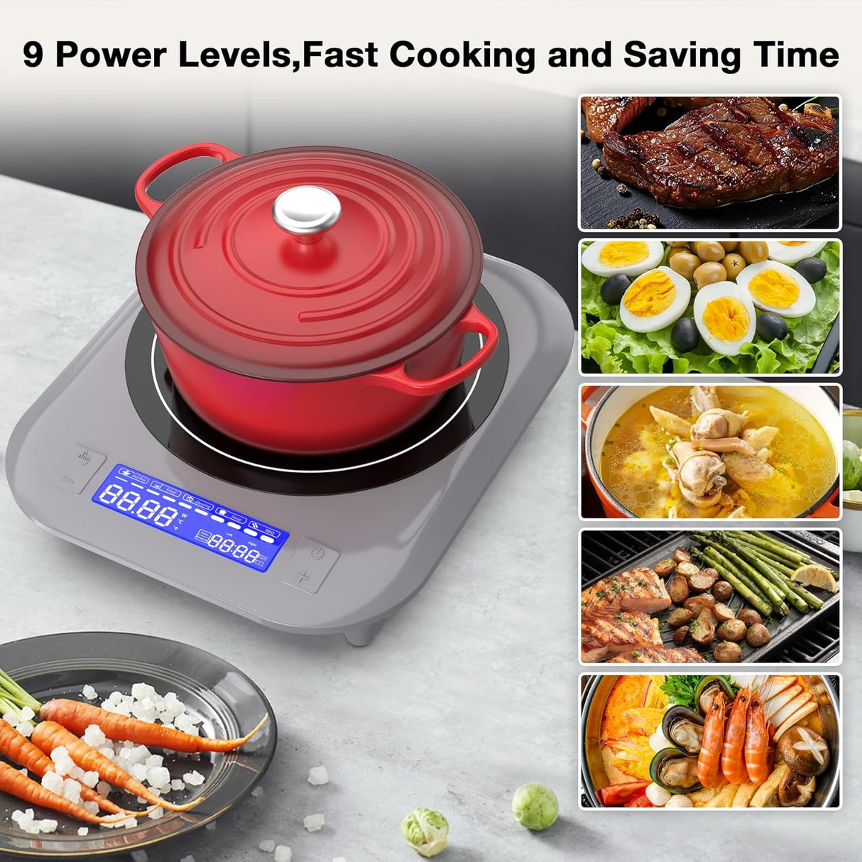 Single Burner Portable Induction Cooktop 1800W