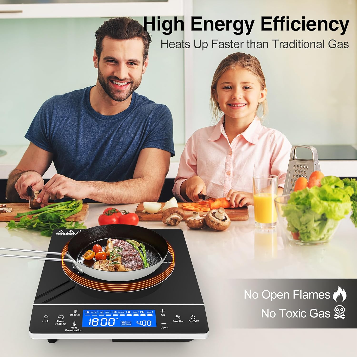 帯500枚限定　Superior , Stove God Cooks 7インチ Amazon.com: VBGK Double Induction Cooktop With Rack,110V