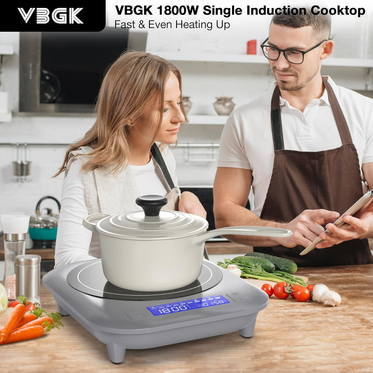 Single Burner Portable Induction Cooktop 1800W