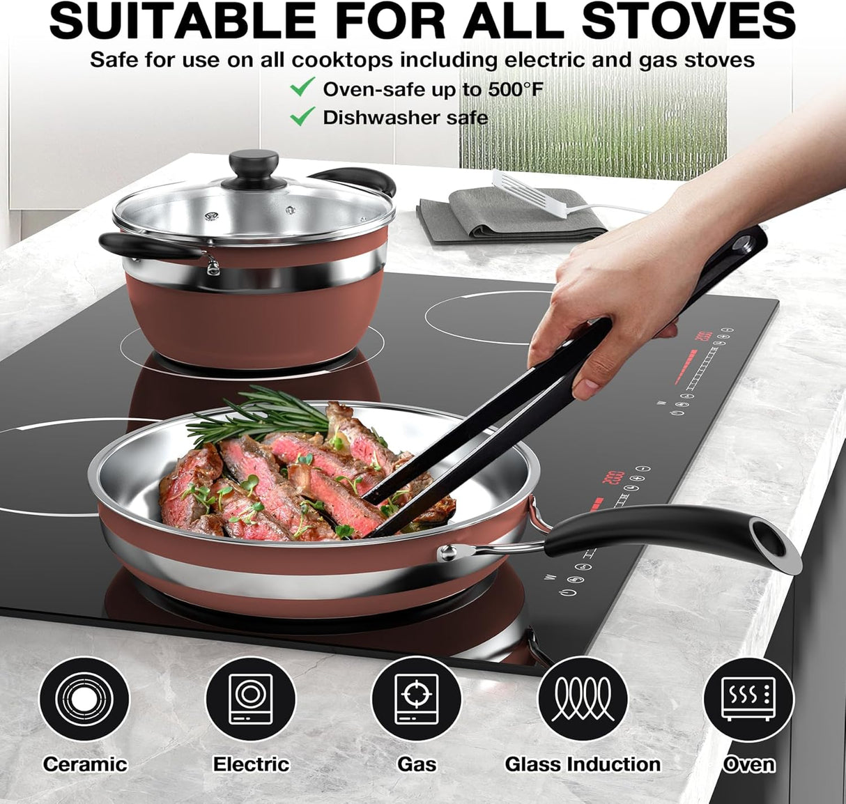 VBGK 10-piece Stainless Steel Cookware Sets