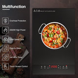 Plug Single Burner Portable Electric Cooktop 12 Inch 2000W Infrared Cooker