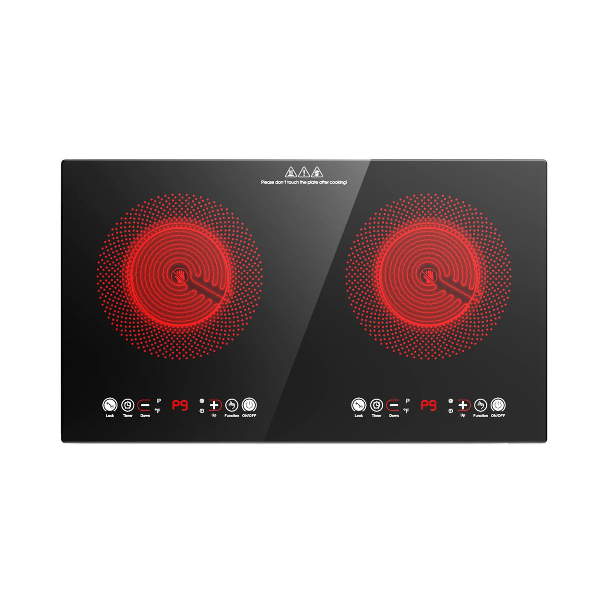 VBGK 2 Burner Electric Cooktop 24 Inch 2200W Infrared Cooker