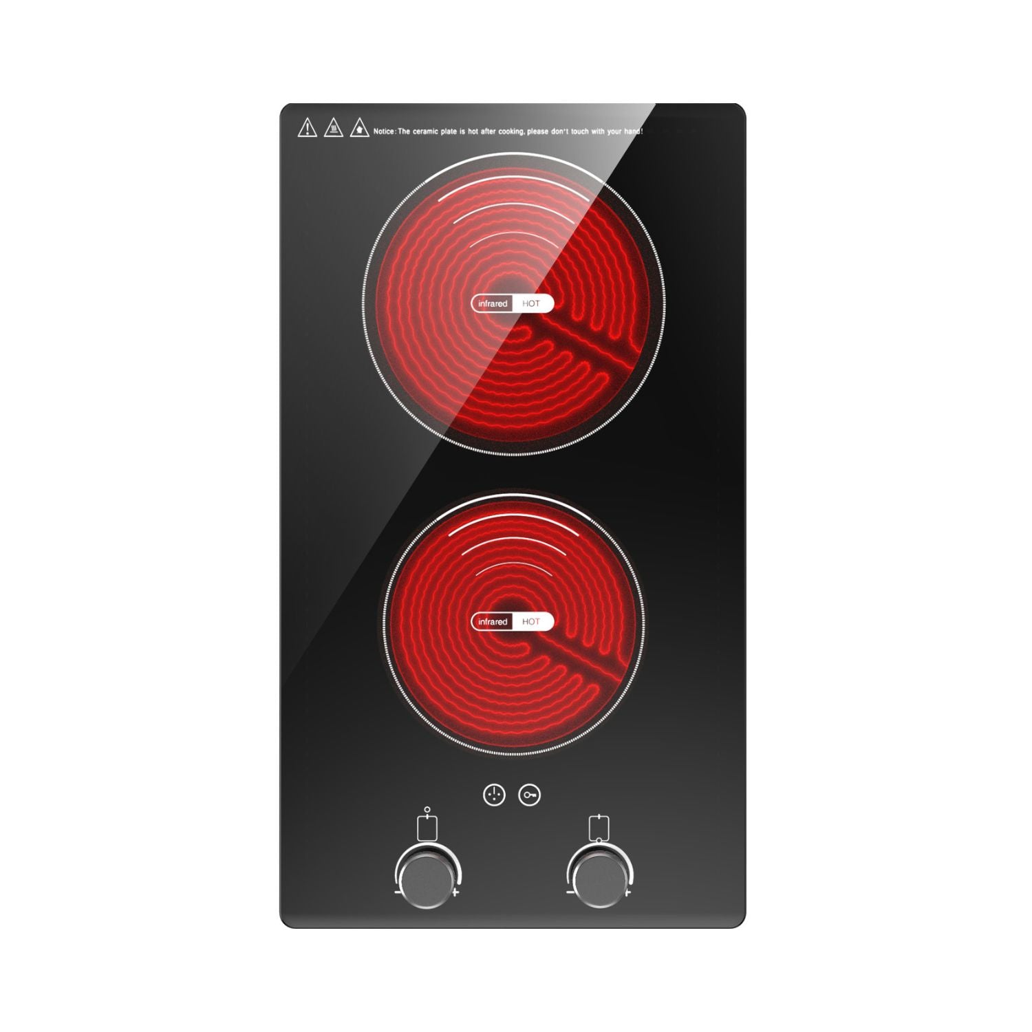 帯500枚限定　Superior , Stove God Cooks 7インチ VBGK 2 Burner Electric Cooktop 24 Inch 2400W Infrared Cooker