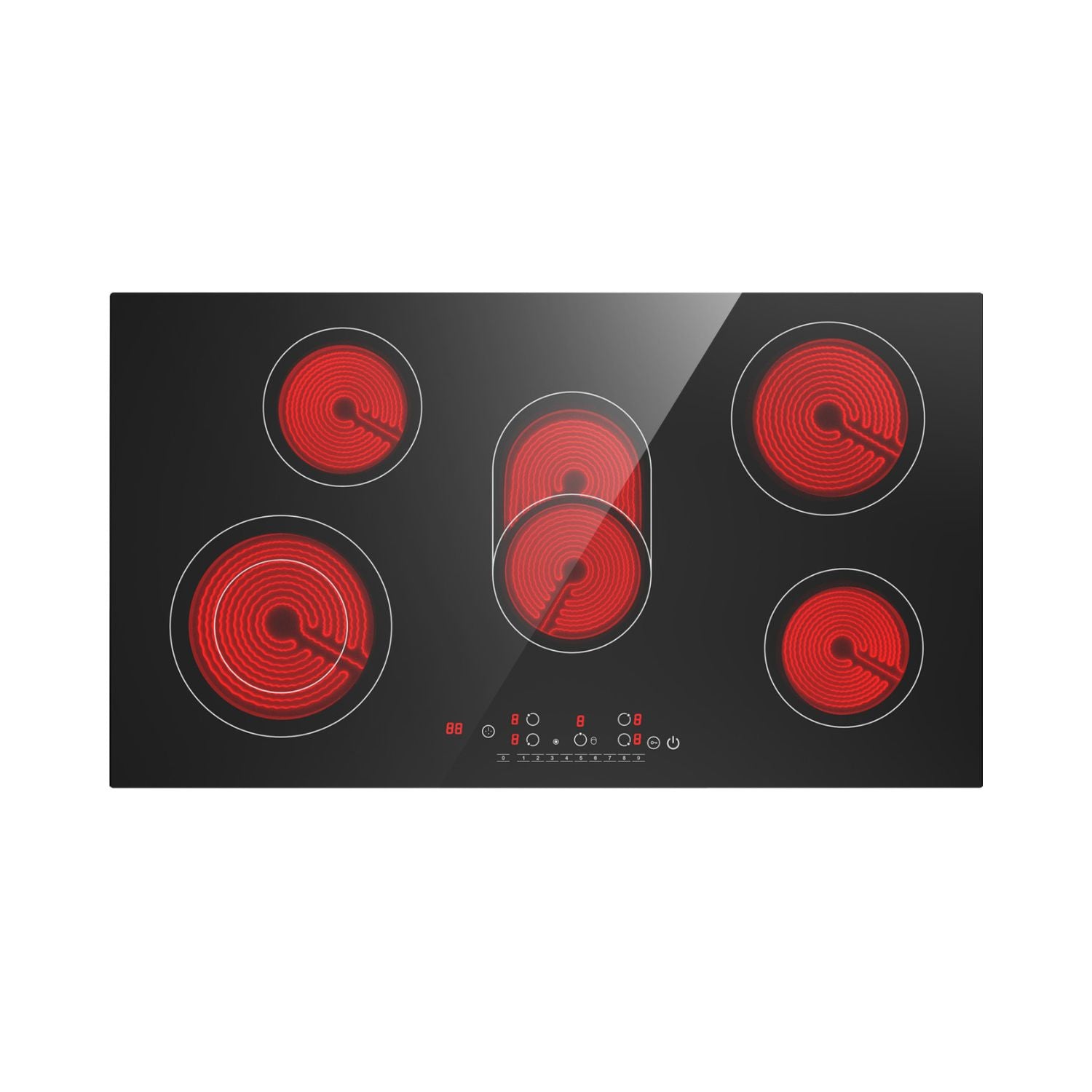 大鍋 8600W Infrared Cooker 36 Inch 5 Burner Electric Cooktop with Touch