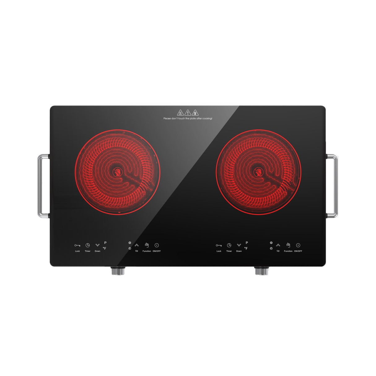 VBGK 2 Burner Electric Cooktop 24 Inch 2400W Infrared Cooker