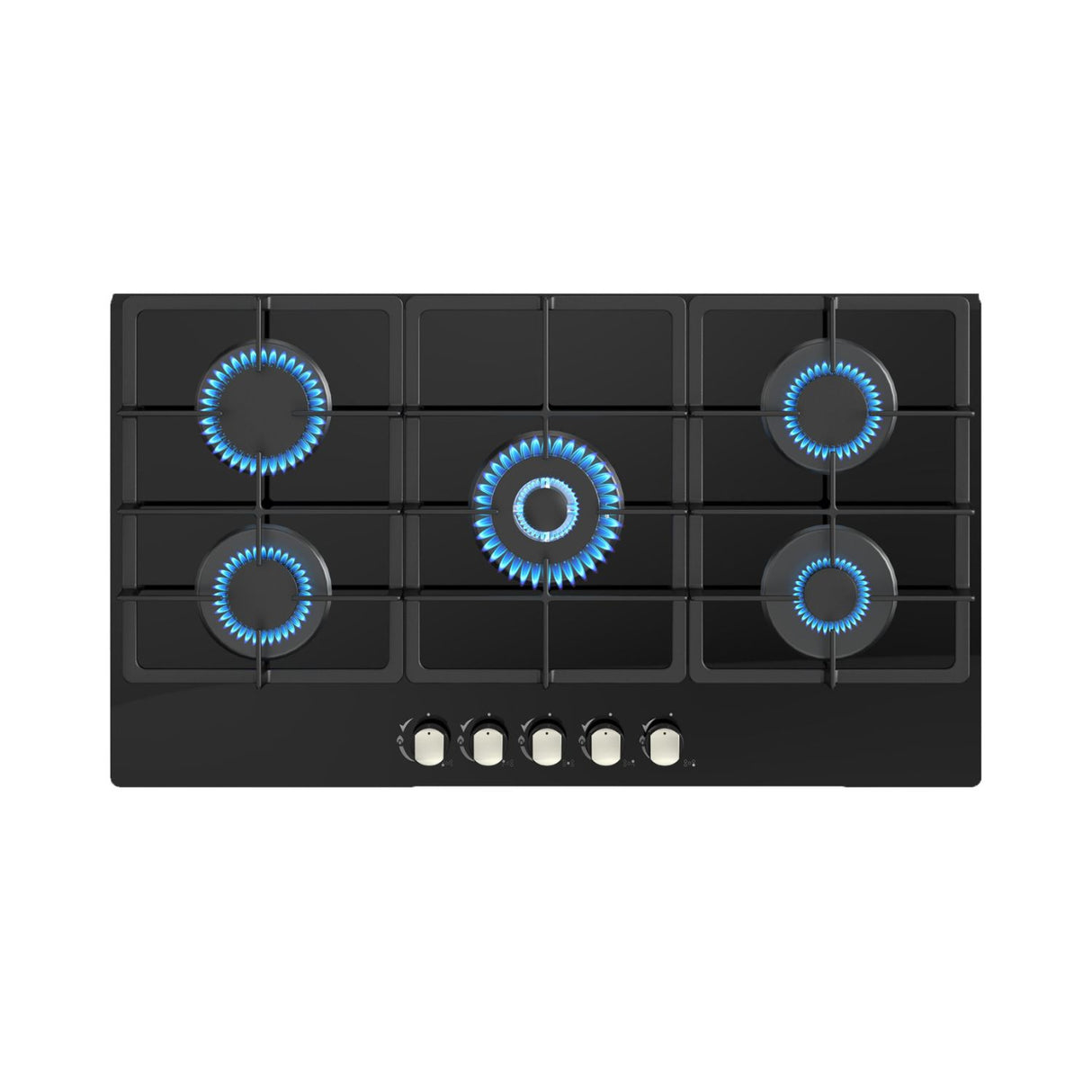 5 Burner Propane Gas Cooktop with Stainless Steel