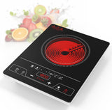 1800W Single Burner Electric Cooktop-Portable Electric Stove Top with LED Touch Control