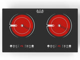2400W Two Burner Electric Cooktop with Separate Touch Control and 9 Heating Level